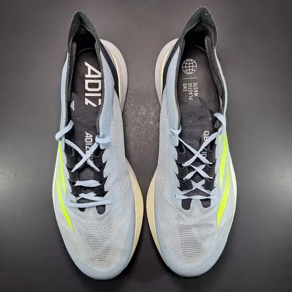 Adidas Adizero Boston 12 Wonder Blue Lucid Lemon Shoes ID4233 Men's Size 12 - Picture 7 of 12